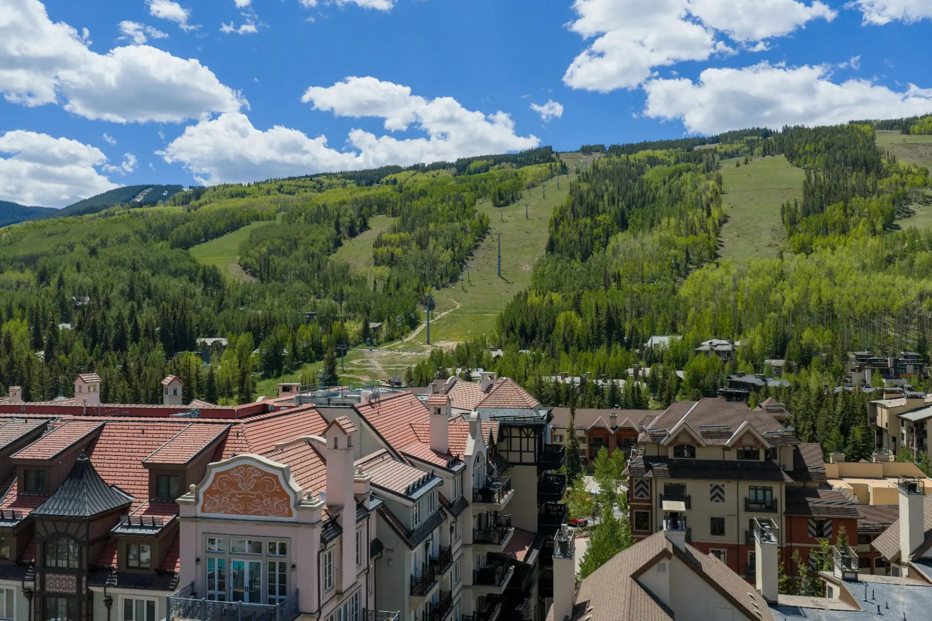Ski runs above Lionshead Village