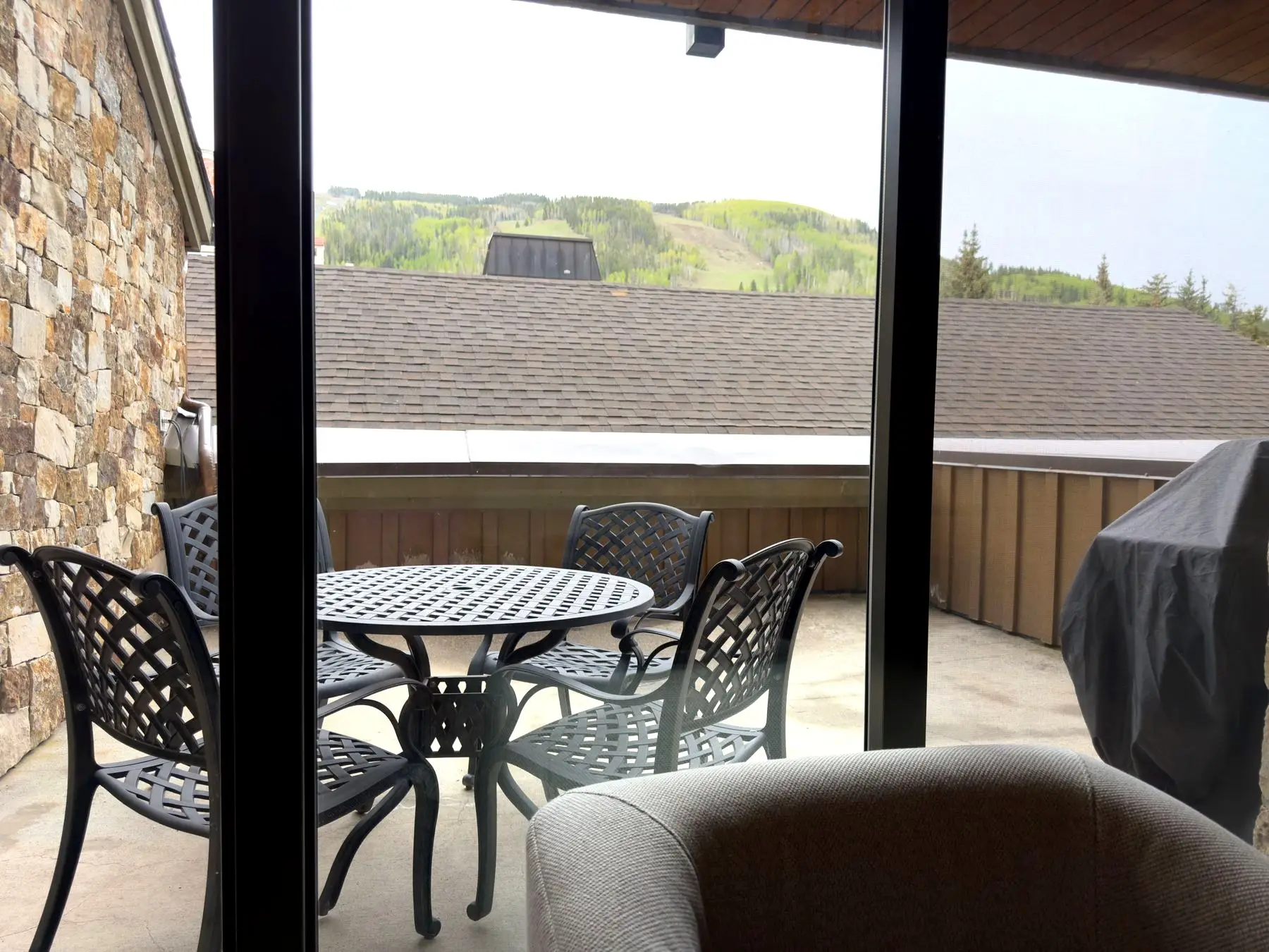 Terrace with Vail Mountain views