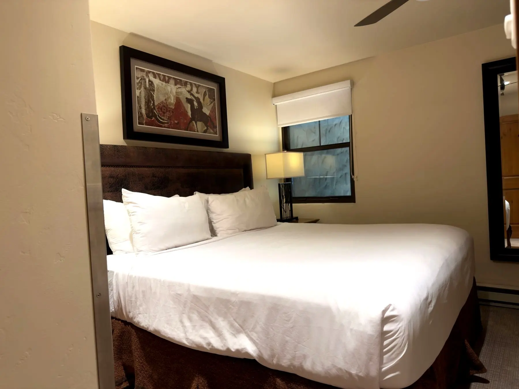 Primary bedroom with king bed